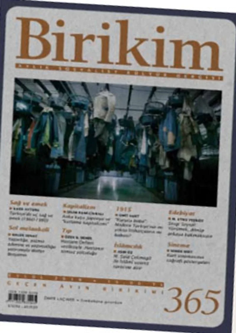 Birikim Aylık Sosyalist Kültür Dergisi Sayı:365 Eylül 2019