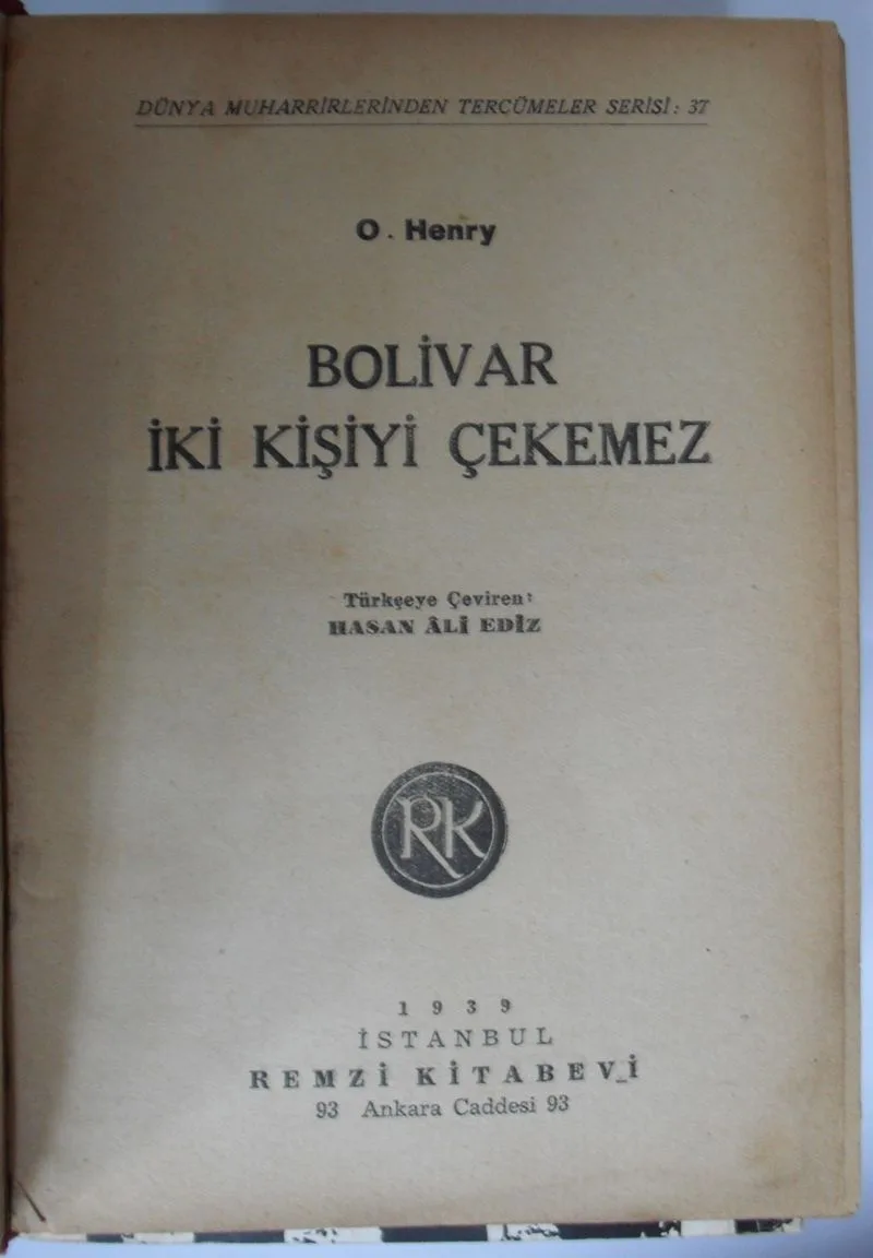 Bolivar İki Kişiyi Çekemez (Kod:6-G-5)