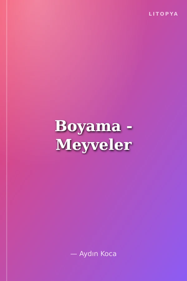 Boyama - Meyveler