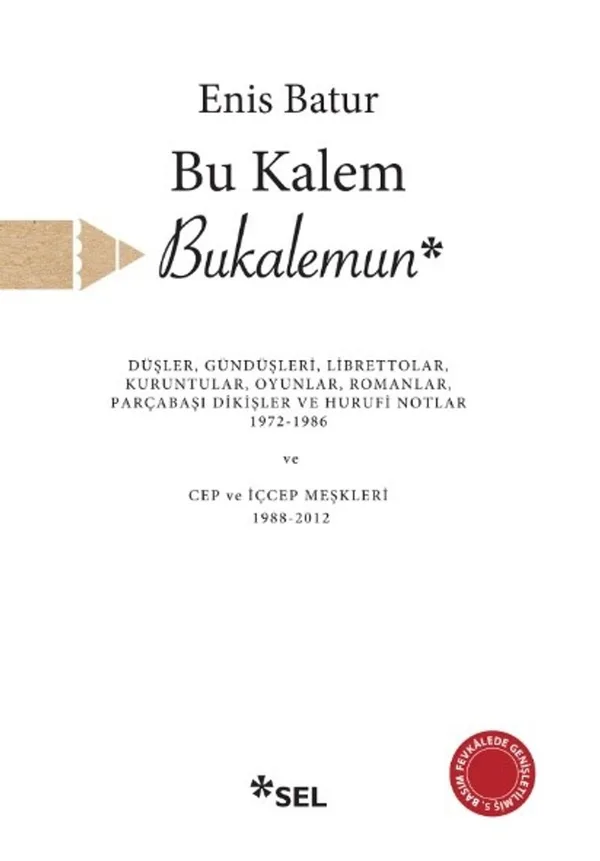 Bu Kalem Bukalemun Düşler, Gündüşleri, Librettolar, Kuruntular, Oyunlar, Romanlar, Parçabaşı Dikişler ve Hurufi Notlar 1972-1986 Cep ve İçcep Meşkleri 1988-2012