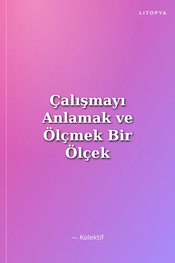 Çalışmayı Anlamak ve Ölçmek Bir Ölçek Geliştirme Denemesi