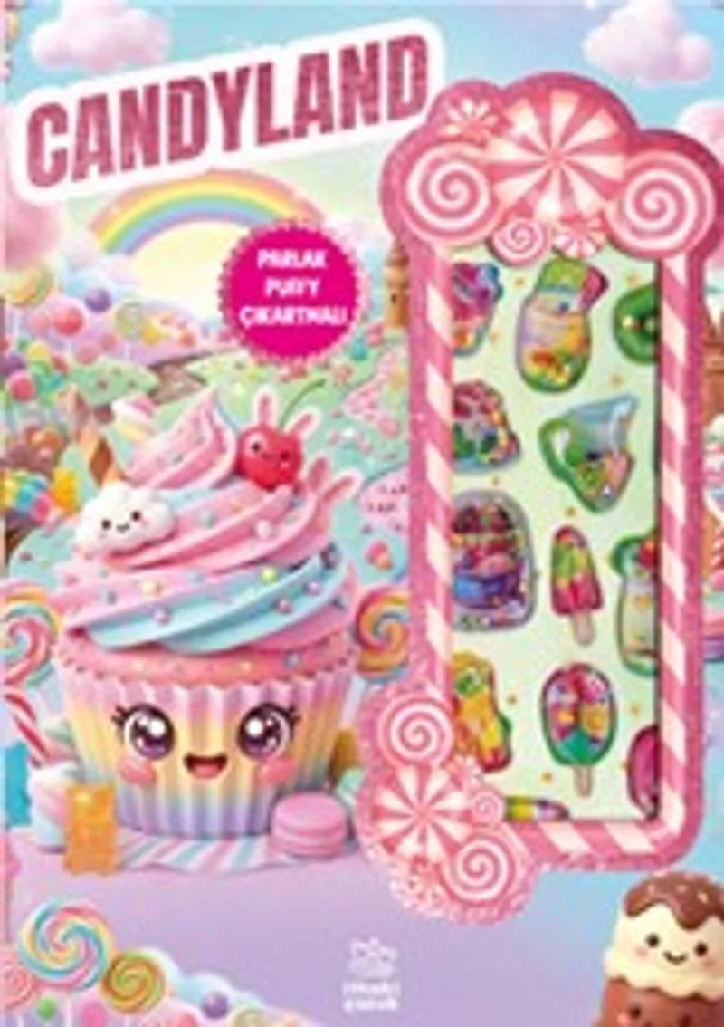 Candyland Puffy Parlak Çıkartmalı Boyama Kitabı