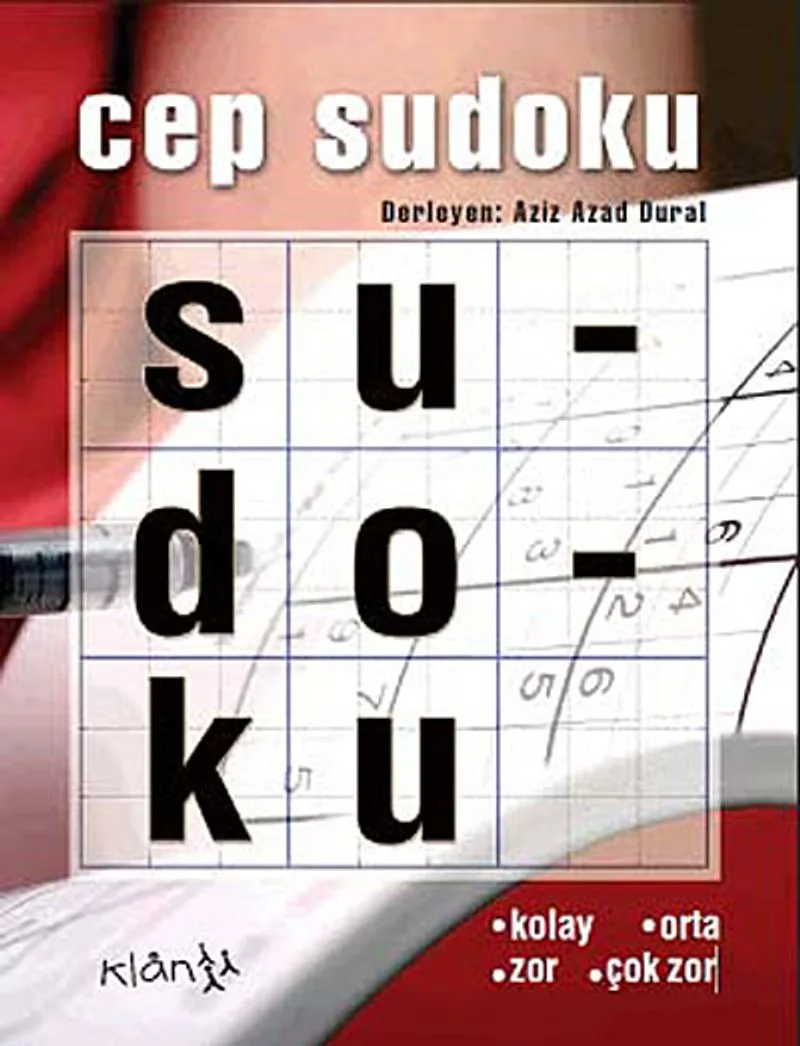 Cep Sudoku Kolay-Orta-Zor-Çok Zor