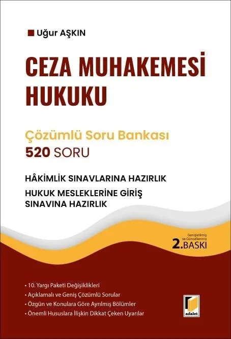 Ceza Muhakemesi Hukuku 520 Soru Çözümlü Soru Bankası - Hukuk Mesleklerine Giriş Sınavına Hazırlık