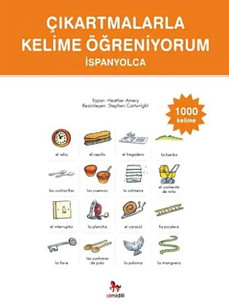 Çıkartmalarla Kelime Öğreniyorum (İspanyolca 1000 Kelime)