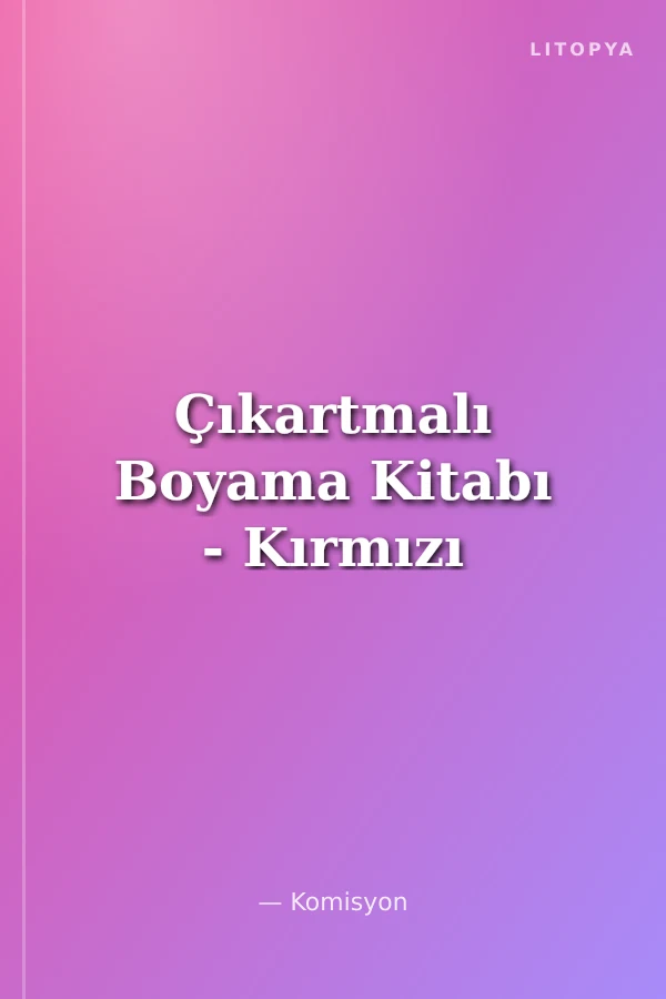 Çıkartmalı Boyama Kitabı - Kırmızı