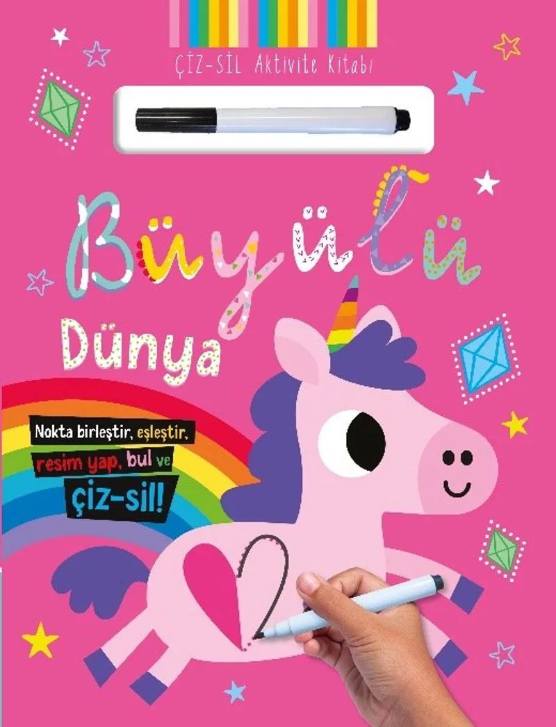 Çiz - Sil Aktivite Kitabı Büyülü Dünya