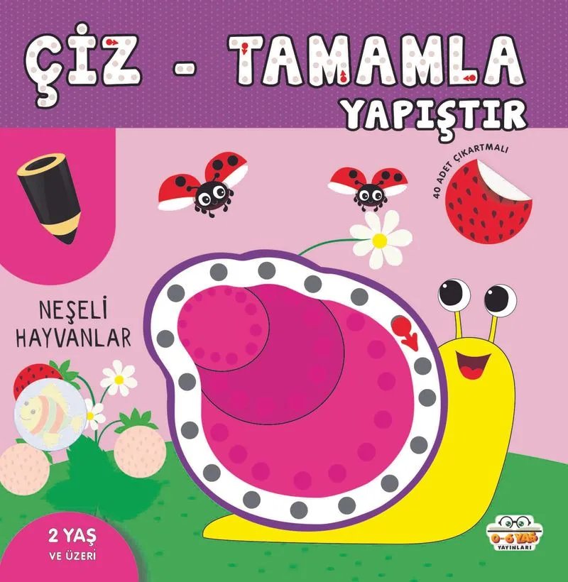 Çiz-Tamamla-Yapıştır / Neşeli Hayvanlar