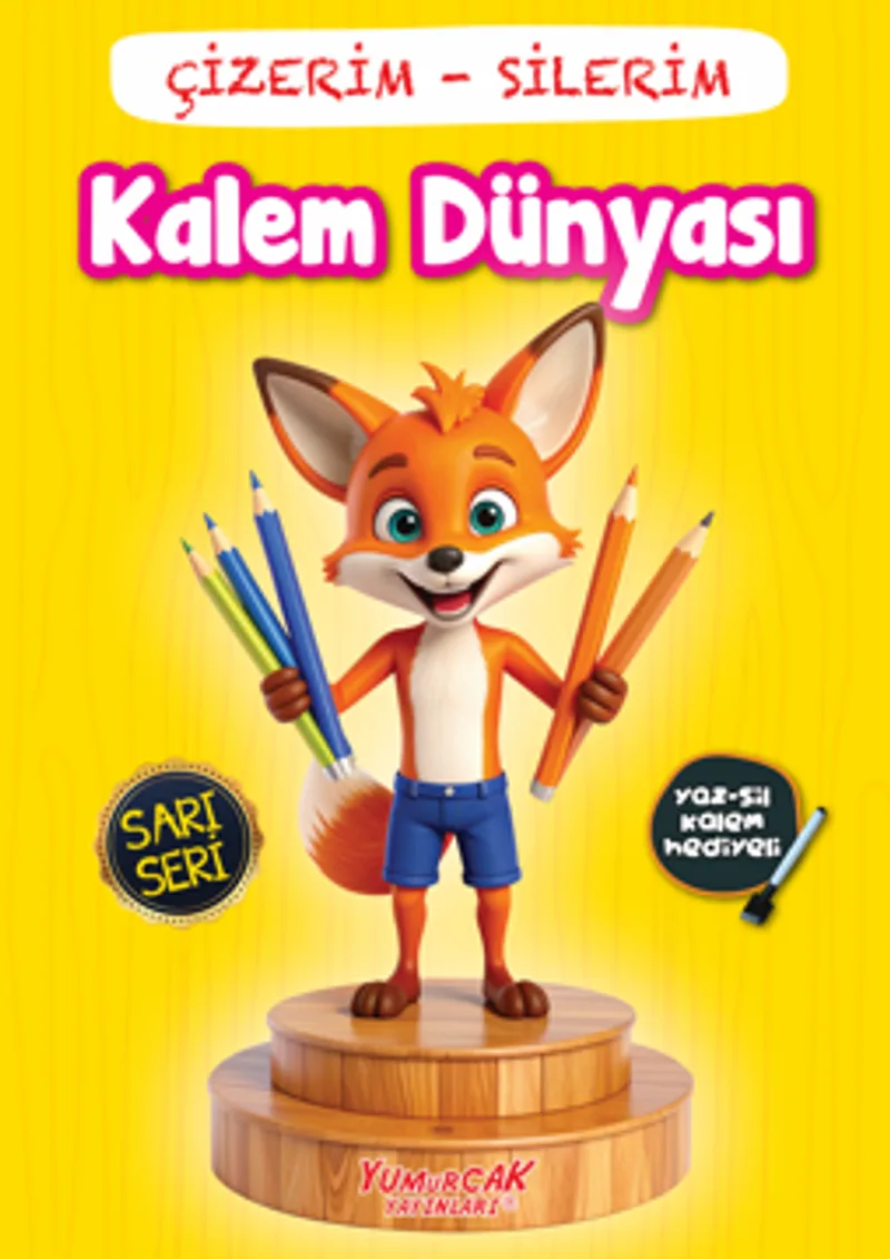 Çizerim Silerim &ndash; Kalem Dünyası / Okul Öncesi Aktivite Kitapları