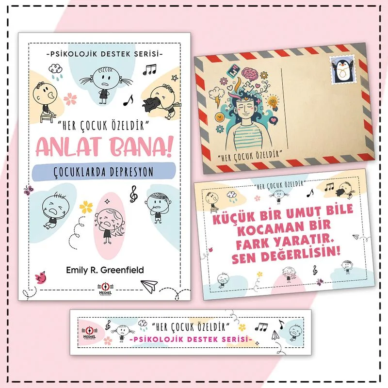 Çocuklarda Depresyon - Kartpostal ve Ayraç