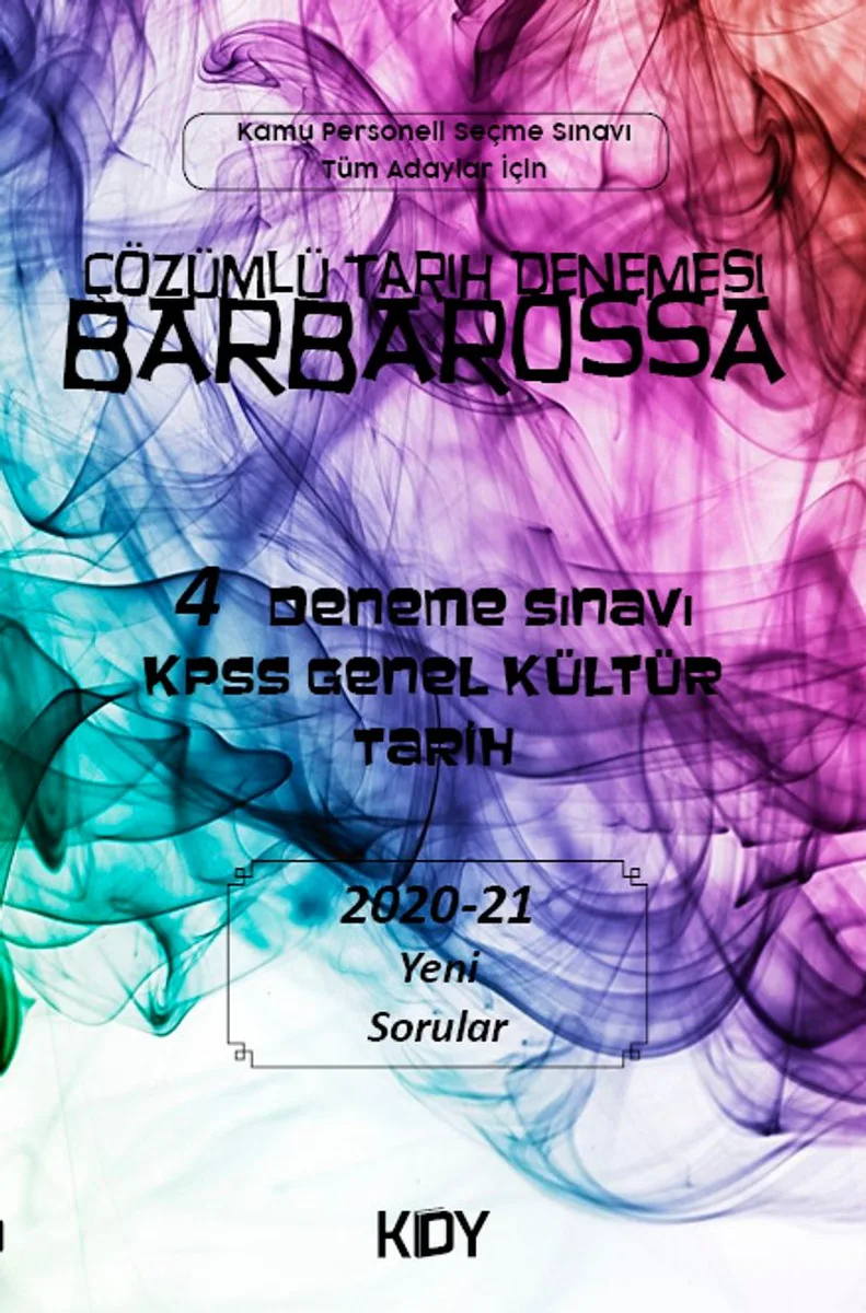 Çözümlü Tarih Denemesi Barbarossa 4 Deneme Sınavı KPSS Genel Kültür Tarih