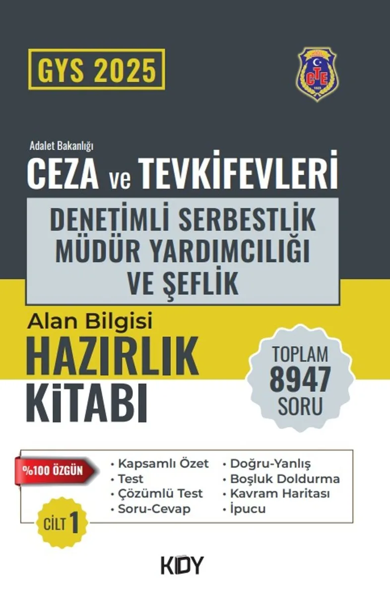 CTE Ünvan Değişikliği Sınavı Denetimli Serbestlik 1. Cilt