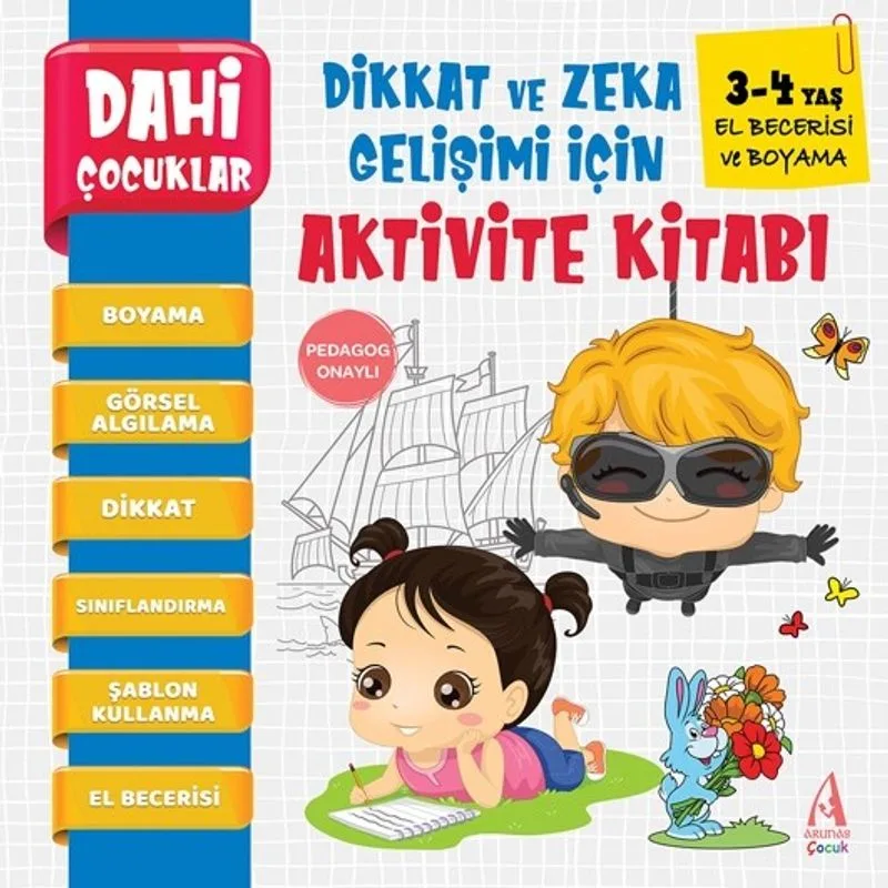 Dahi Çocuklar Aktivite Kitabı 3-4 Yaş / El Becerisi Ve Boyama