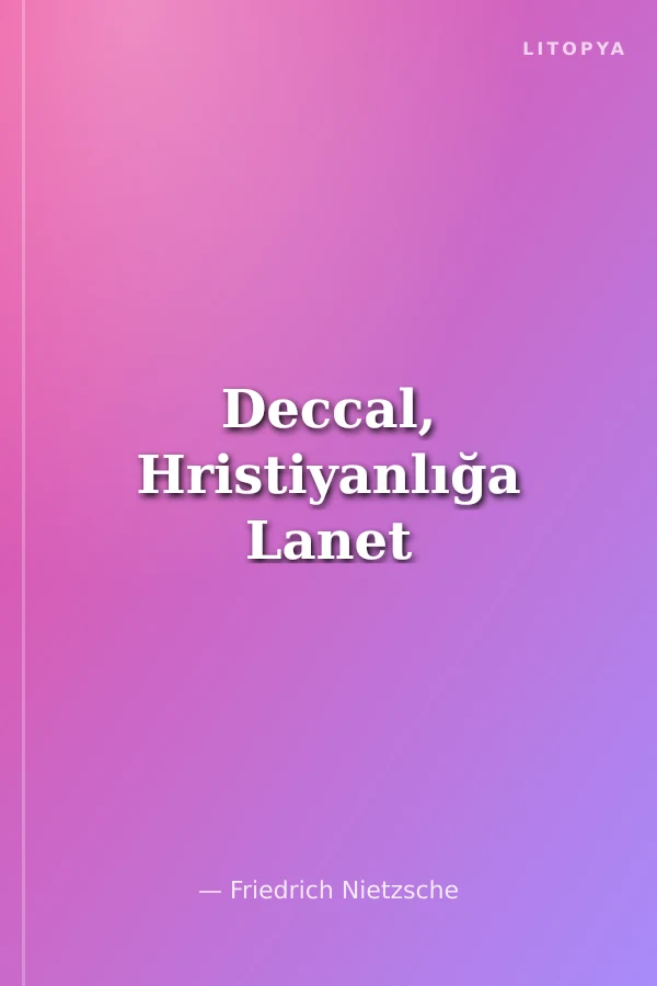 Deccal, Hristiyanlığa Lanet