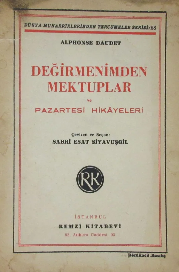 Değirmenimden Mektuplar ve Pazartesi Hikayeleri (4-B-43)