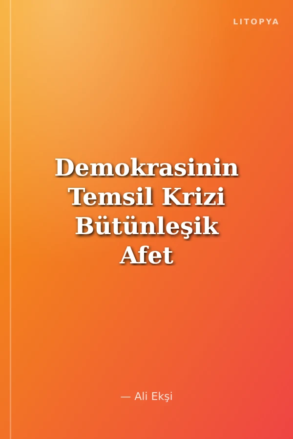 Demokrasinin Temsil Krizi Bütünleşik Afet Yönetimi Pratiği Çözümleyici Mi?