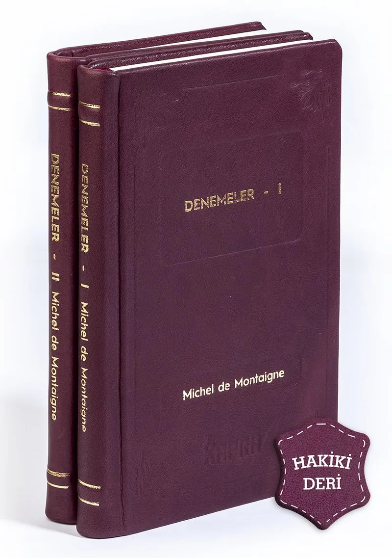 Denemeler (2 Cilt Takım) (Hakiki Deri, Ciltli, İplik Dikişli)