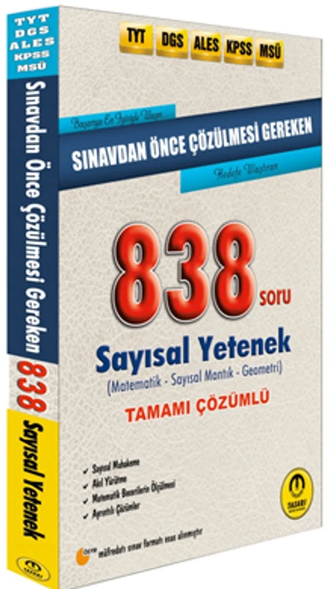 DGS-ALES-TYT Öncesi Çözülmesi Gereken 838 Sayısal Yetenek Soru