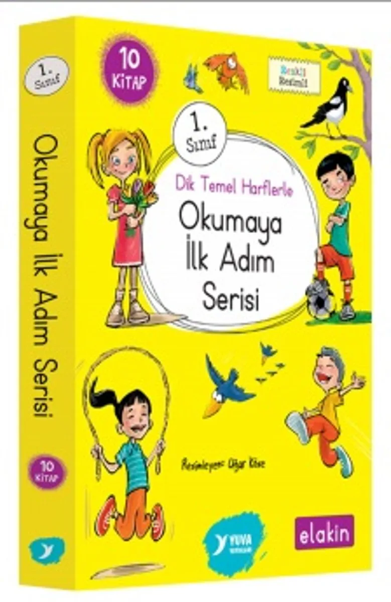 Dik Temel Harflerle Okumaya İlk Adım Serisi (10 Kitaplık Set)