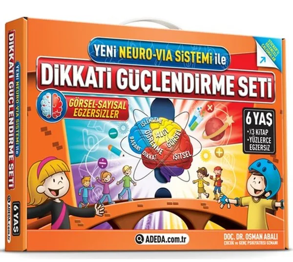 Dikkati Güçlendirme Seti 3 Kitap (6 Yaş) (Yeni Neuro-Via Sistemi ile)