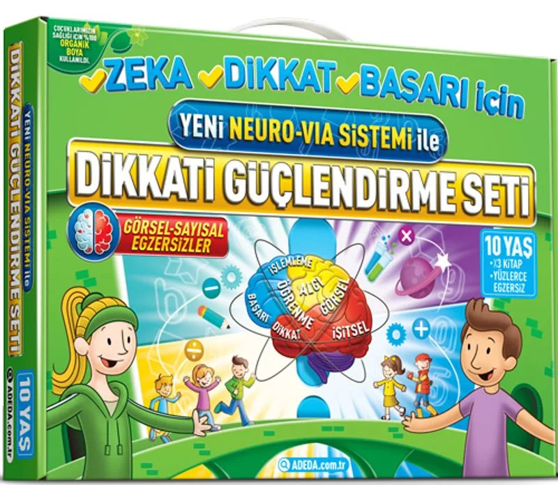 Dikkati Güçlendirme Seti (4.Sınıf) 10 Yaş (3 Kitap Takım)