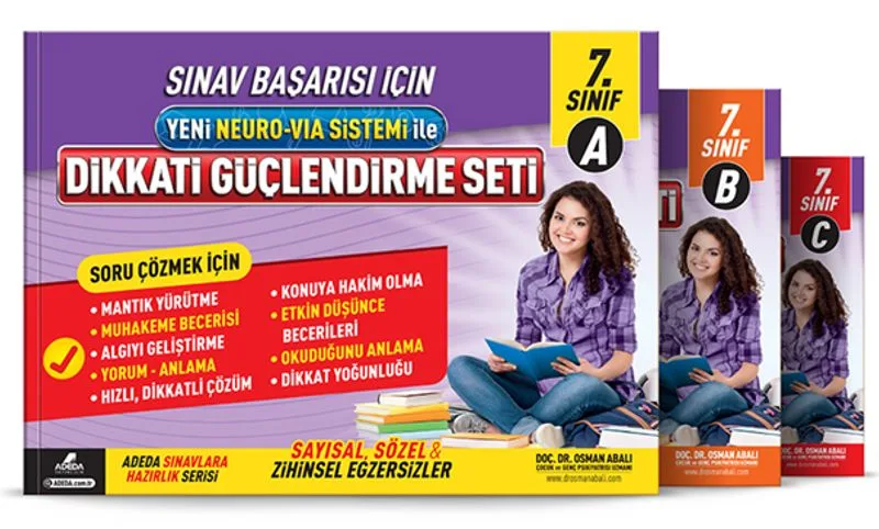 Dikkati Güçlendirme Seti 7. Sınıf Yeni Neuro Via Sistemi İle (3 Kitap Takım)
