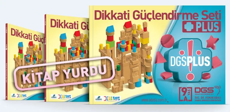 Dikkati Güçlendirme Seti Plus 9 Yaş (3 Kitap-Ahşap Materyaller Hariç)