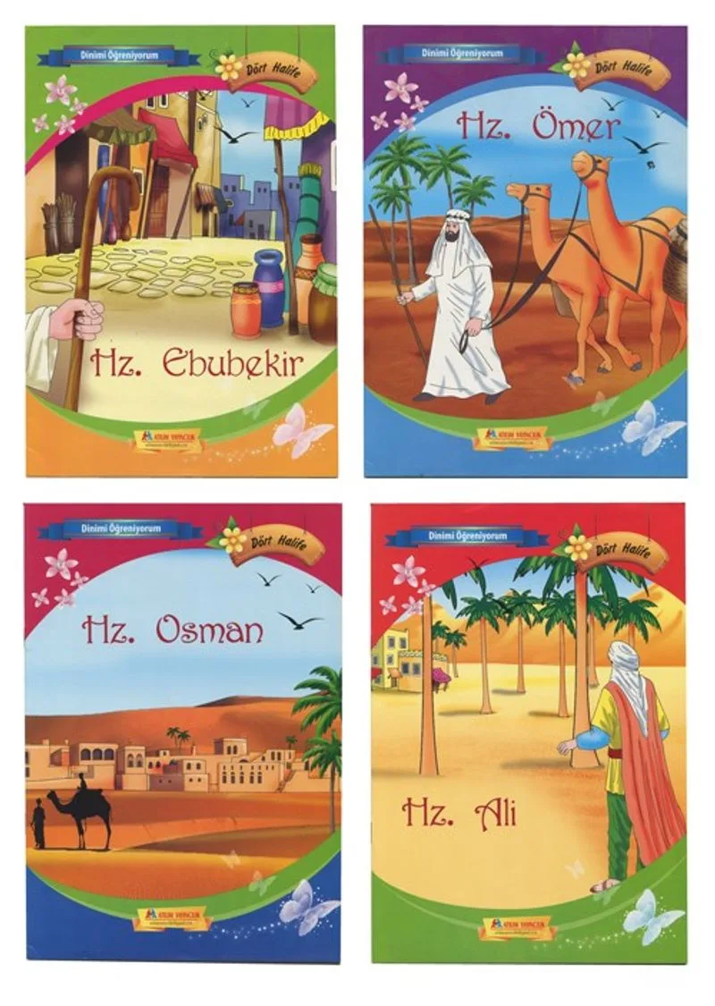 Dinimi Öğreniyorum Serisi Dört Halife (4 Kitap Büyük Boy)