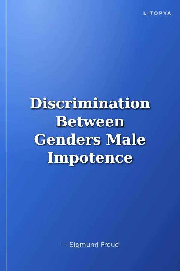 Discrimination Between Genders Male Impotence
