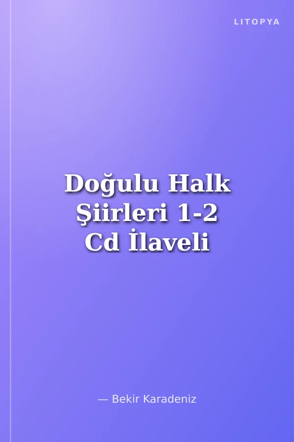Doğulu Halk Şiirleri 1-2 Cd İlaveli