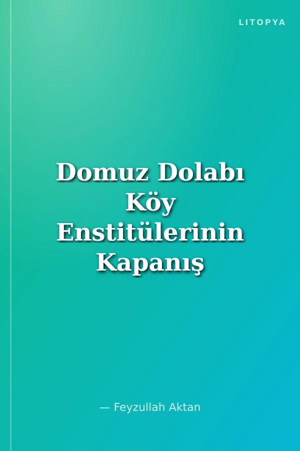 Domuz Dolabı Köy Enstitülerinin Kapanış Öyküsü