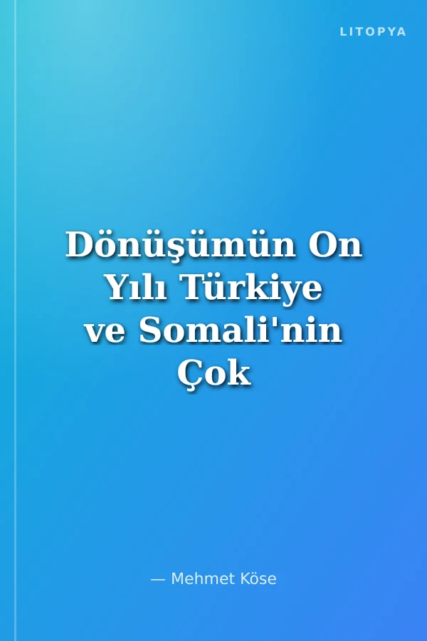 Dönüşümün On Yılı Türkiye ve Somali'nin Çok Katmanlı İlişkilerinin İhyasi