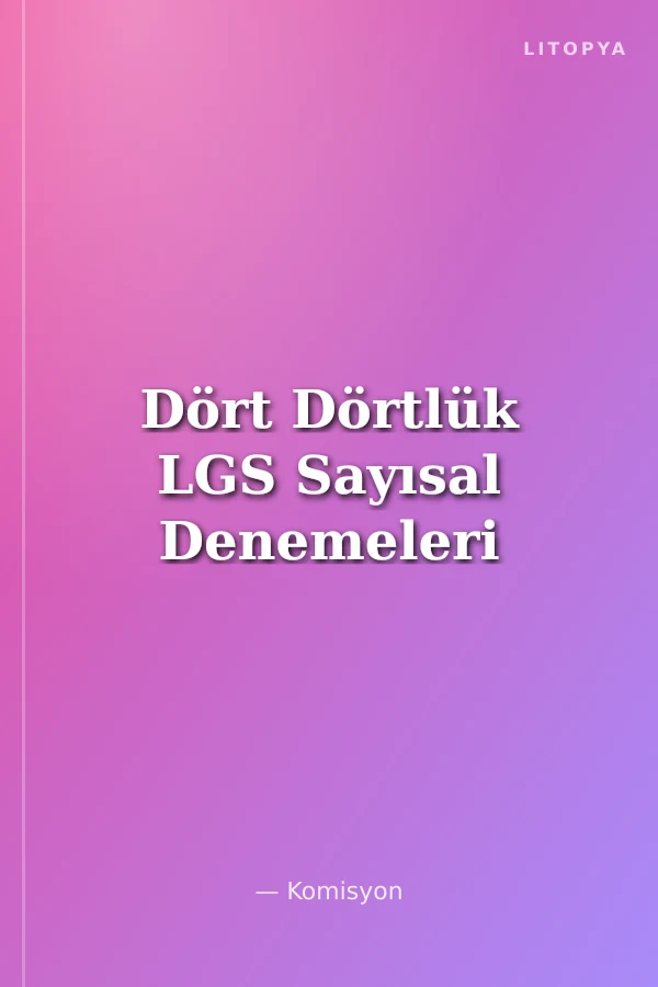 Dört Dörtlük LGS Sayısal Denemeleri