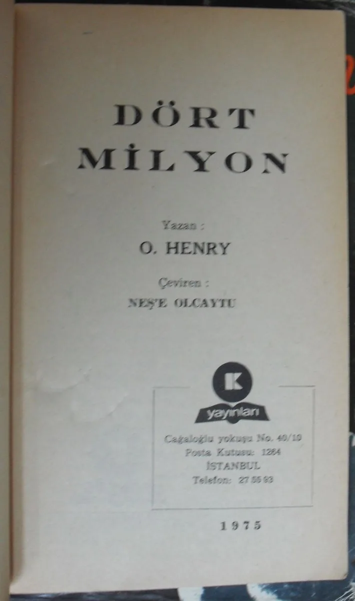 Dört Milyon (Kod:6-A-13)