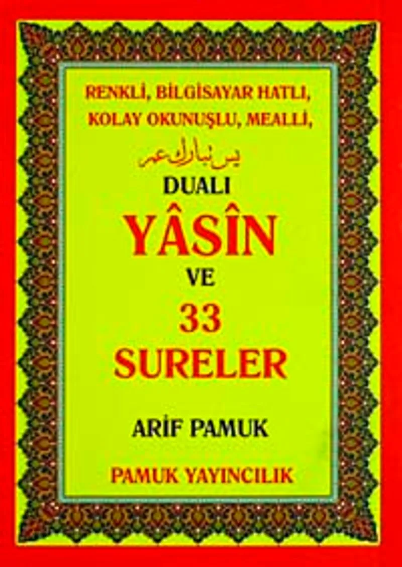 Dualı Yasin ve 33 Sureler (Yas-081/P13) Cep Boy
