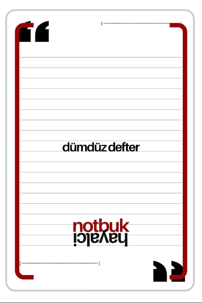 Dümdüz Defter Ajanda - Notbuk Hayalci Notbuk