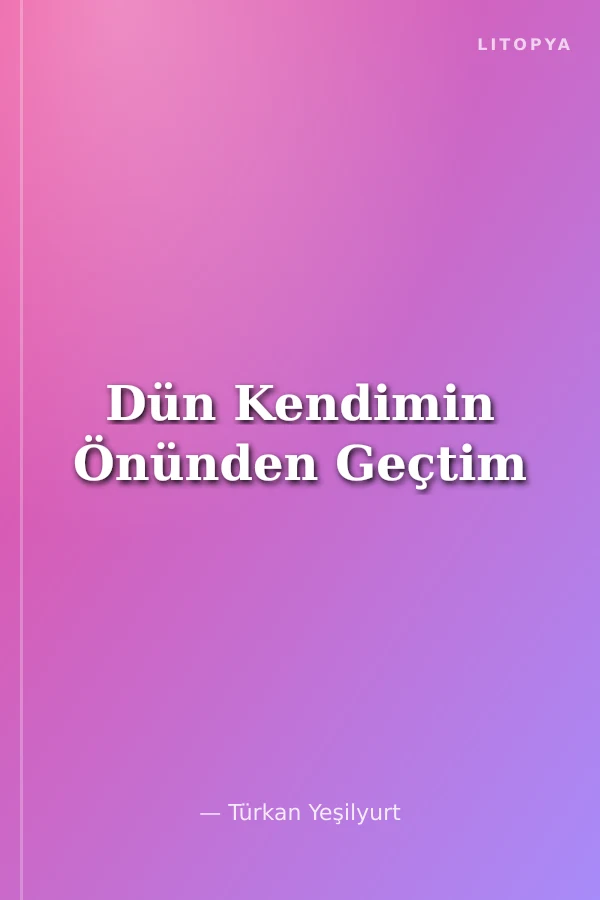 Dün Kendimin Önünden Geçtim