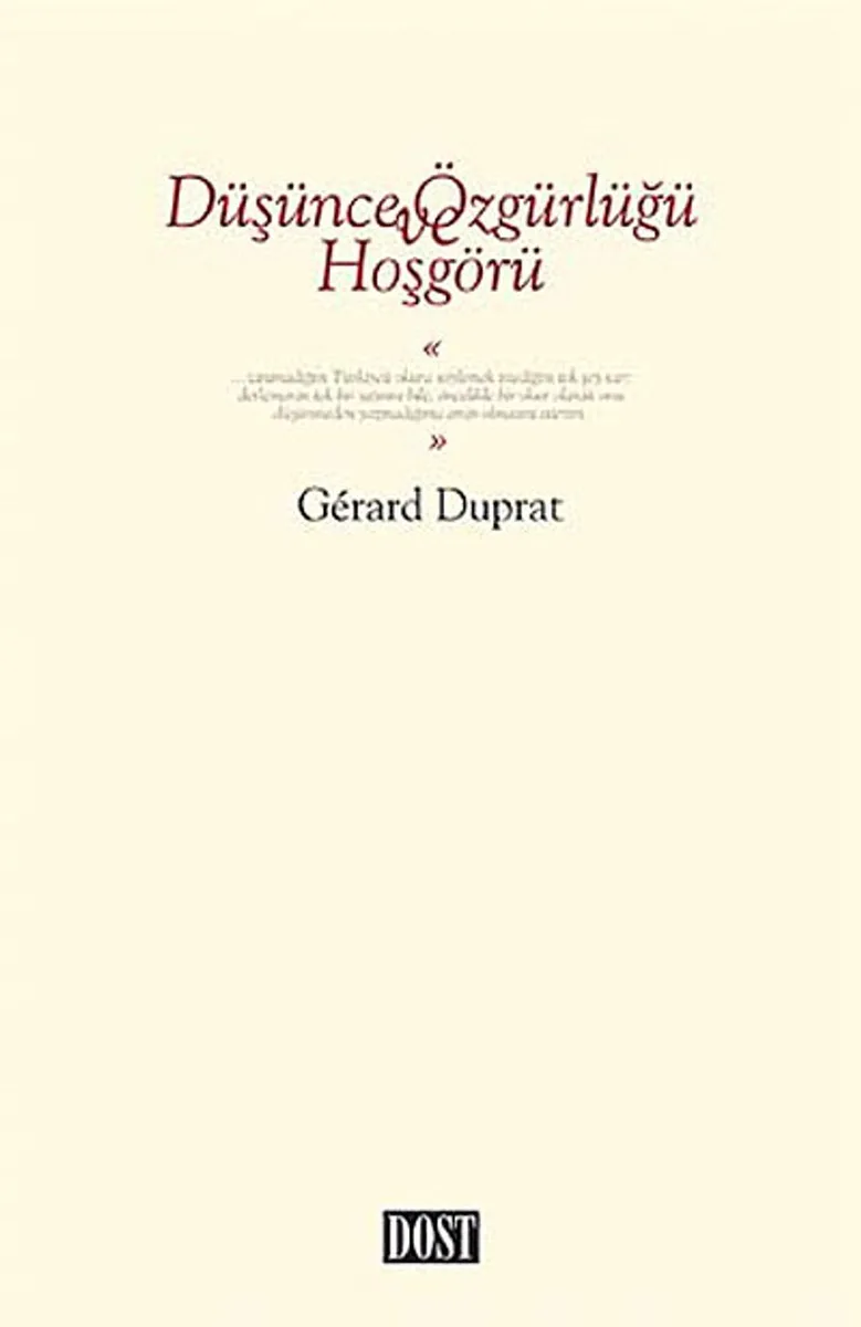Düşünce Özgürlüğü ve Hoşgörü