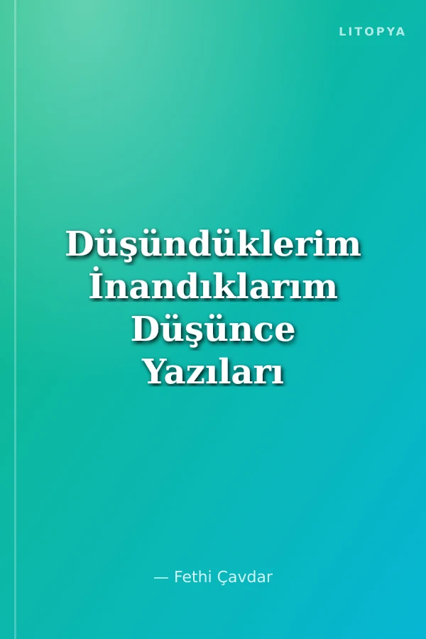 Düşündüklerim İnandıklarım Düşünce Yazıları