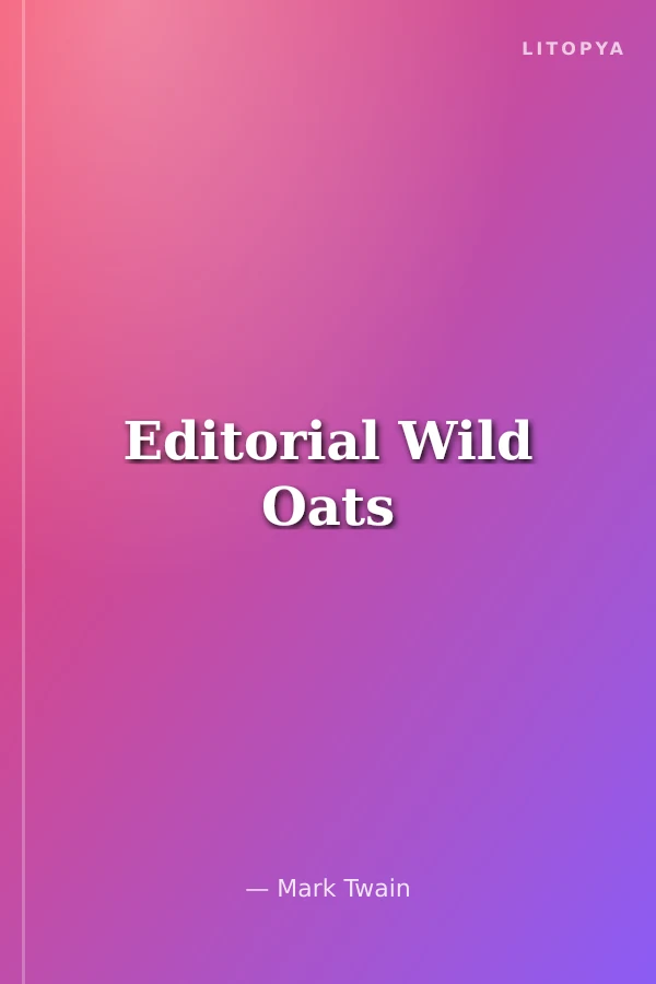 Editorial Wild Oats