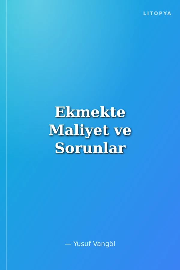 Ekmekte Maliyet ve Sorunlar