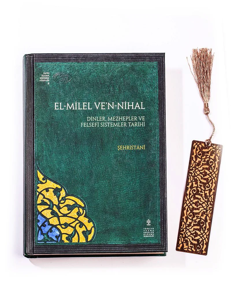 El-Milel ve'n-Nihal + Ahşap Ayraç - Lale - Rölyef Cevizli