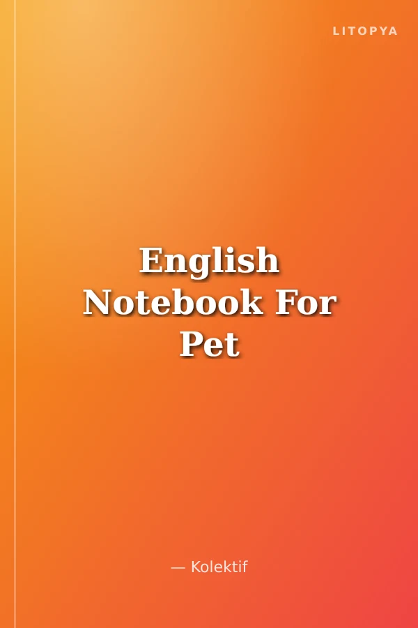 English Notebook For Pet