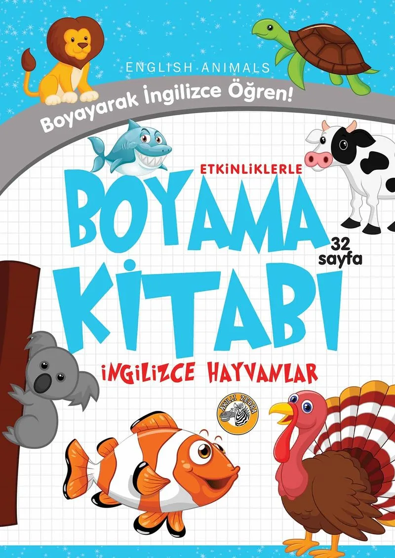 Etkinliklerle Boyama Kitabı İngilizce Hayvanlar