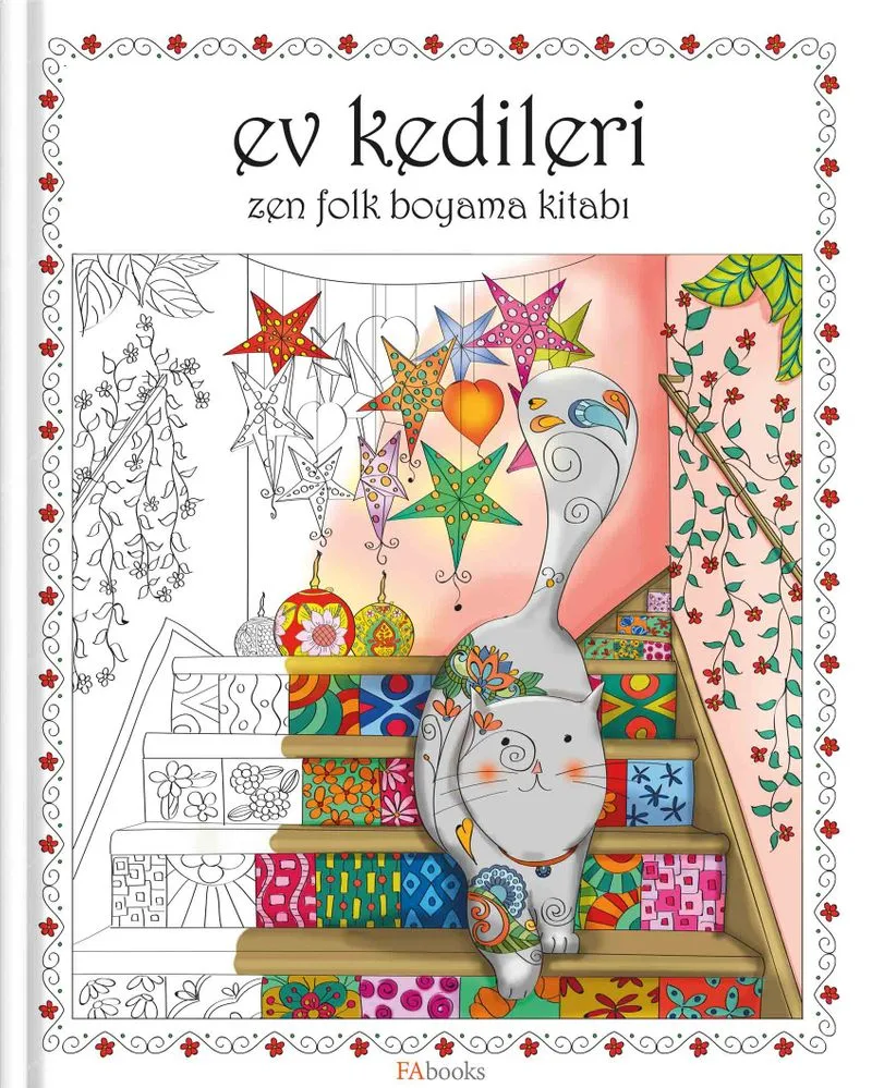 Ev Kedileri - Zen Folk Boyama Kitabı