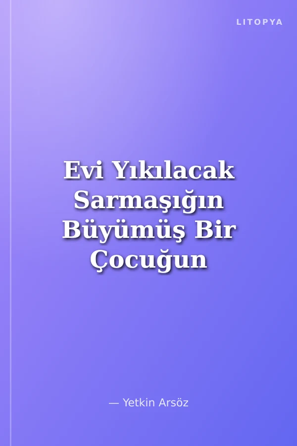 Evi Yıkılacak Sarmaşığın Büyümüş Bir Çocuğun Şiirleri