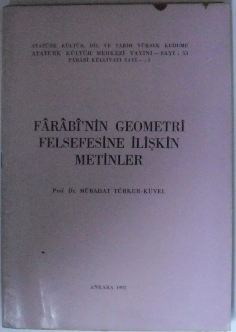 Farabi'nin Geometri Felsefesine İlişkin Metinler Kod: 12-E-22