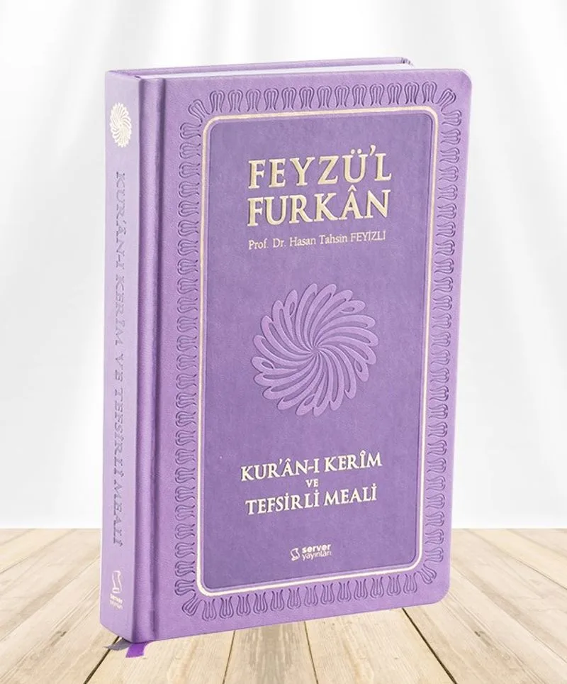 Feyzü'l Furkan Kur'an-ı Ker&icirc;m ve Tefsirli Meali, Orta Boy - Mushaf ve Meal - Ciltli (Lila)