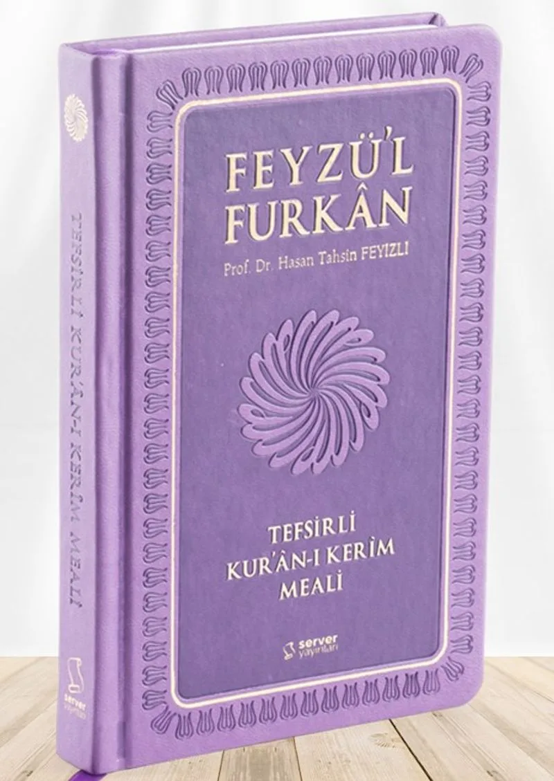 Feyzü'l Furkan Tefsirli Kur'an-ı Kerim Meali (Büyük Boy - Ciltli) (Lila)