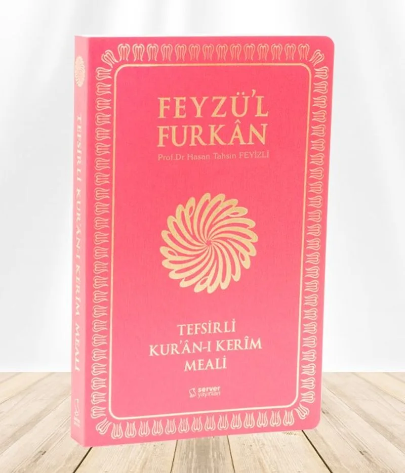 Feyzü'l Furkan Tefsirli Kur'an-ı Kerim Meali (Orta Boy - İnce Cilt) Fuşya